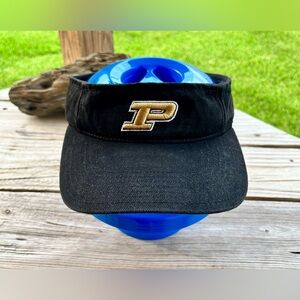 NCAA University of Purdue Black‎ And Gold Visor with Embroidered Logo.